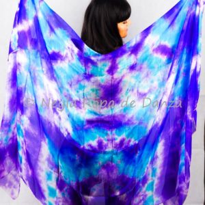 Purple and Blue Silk Veil, Silk veil, Bellydance Veil, Belly dancer Veil