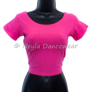 Tops manga corta con pedrería para danza del vientre y danza oriental.